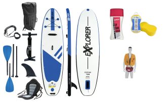 Explorer Sup Ocean med rengjøring og redningsvest